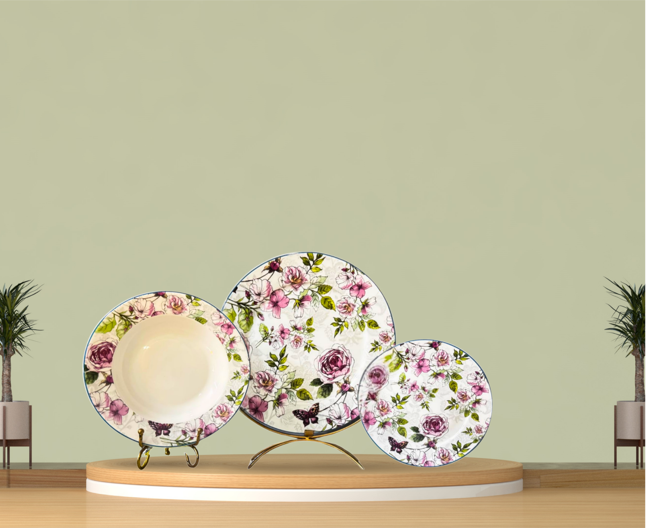 Victorian Rose – 18-Piece Plate Set